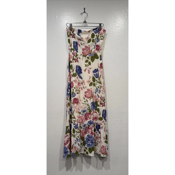 Reformation Arta Dress In Donna Womens Size 4 Floral Print Strapless Romantic - Picture 1 of 8